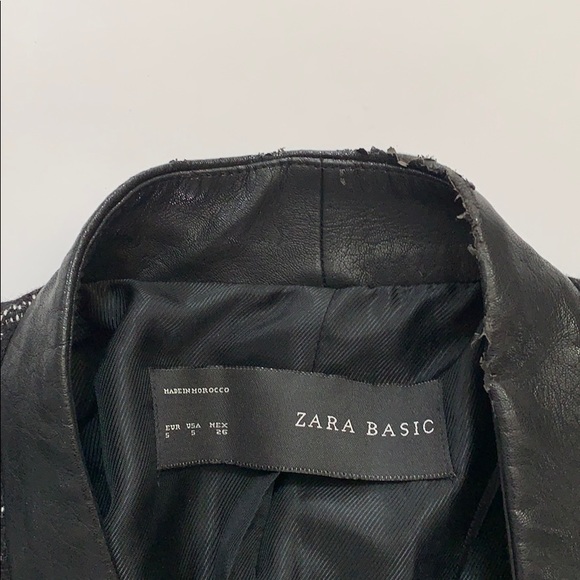 🚨 Final Sale 🚨Zara Blazer w/ Faux Leather C… - Picture 5 of 5